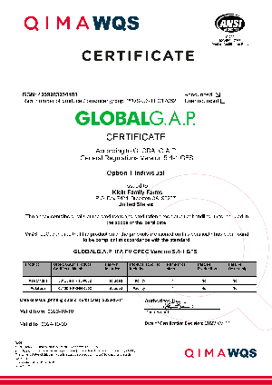 Global G.A.P. Certificate - 2023